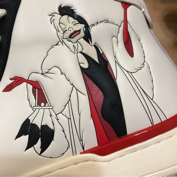 🥰 Disney X Coach Clip High Top Sneaker Cruella Motif Women - Picture 7 of 9